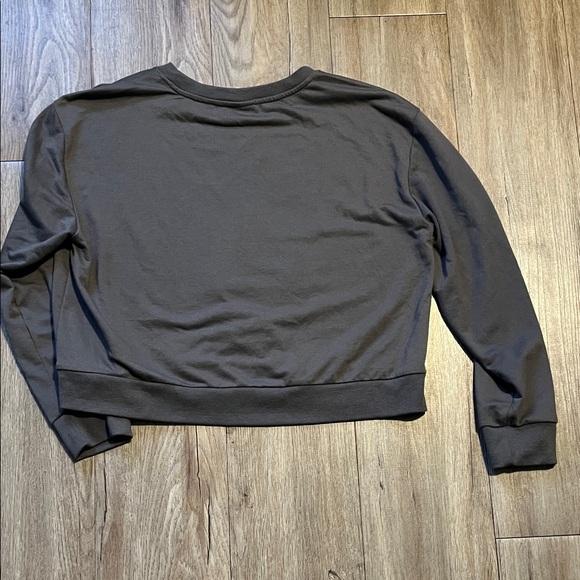 the Rolling Stones Black Long Sleeve Cropped Sweatshirt with Red Logo - Picture 5 of 5